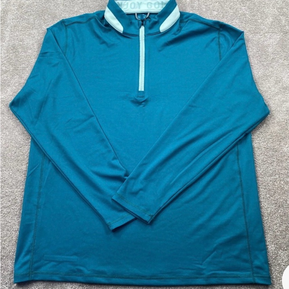 PUMA Lightweight 1/4 Zip Performance Enjoy Golf Shirt Mens Size M Multi-color